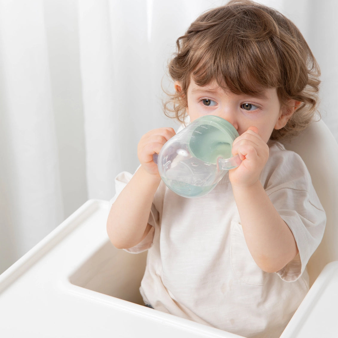 Silicone Sippy Cup - LIGHT SAGE