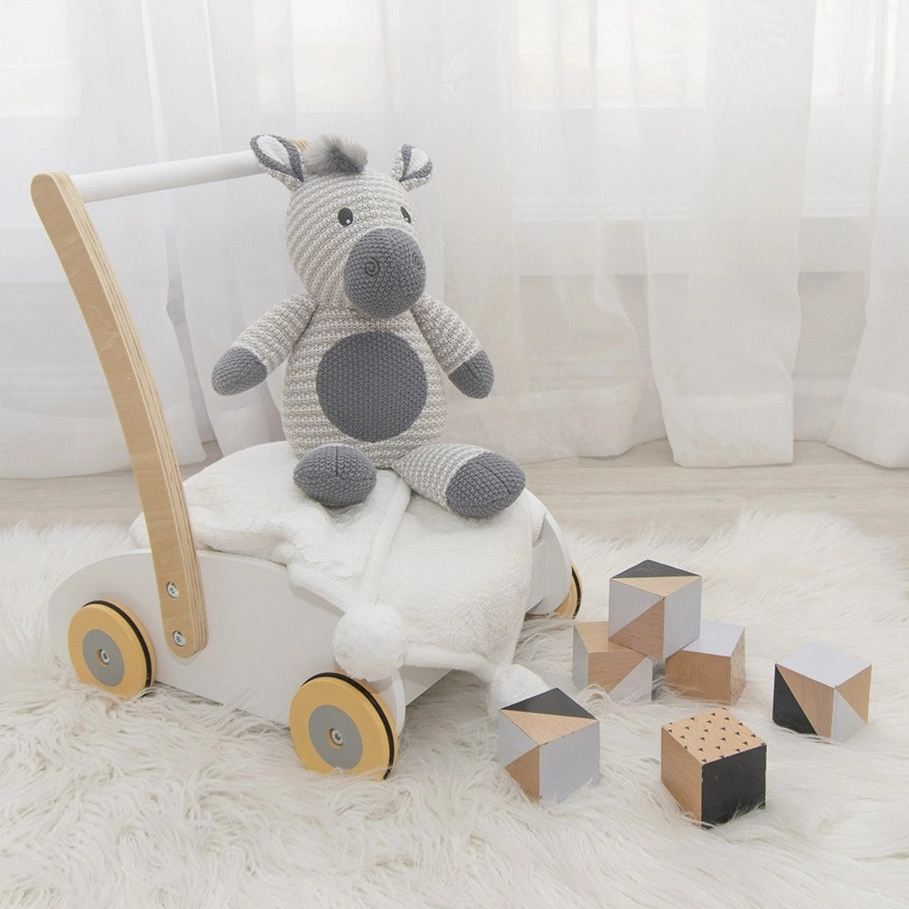 Knitted Zac the Zebra