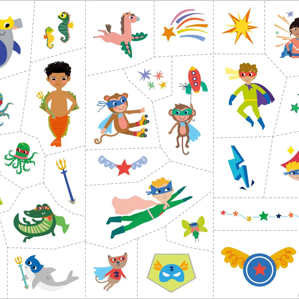 Face Sticker and Tattoos SUPER HEROS