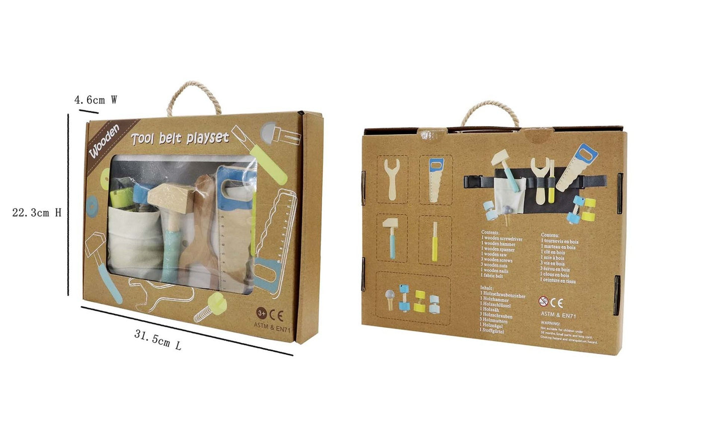 Wooden Tool Belt Playset