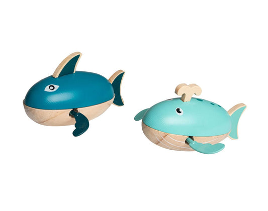 Wind Up Water Shark and Whale