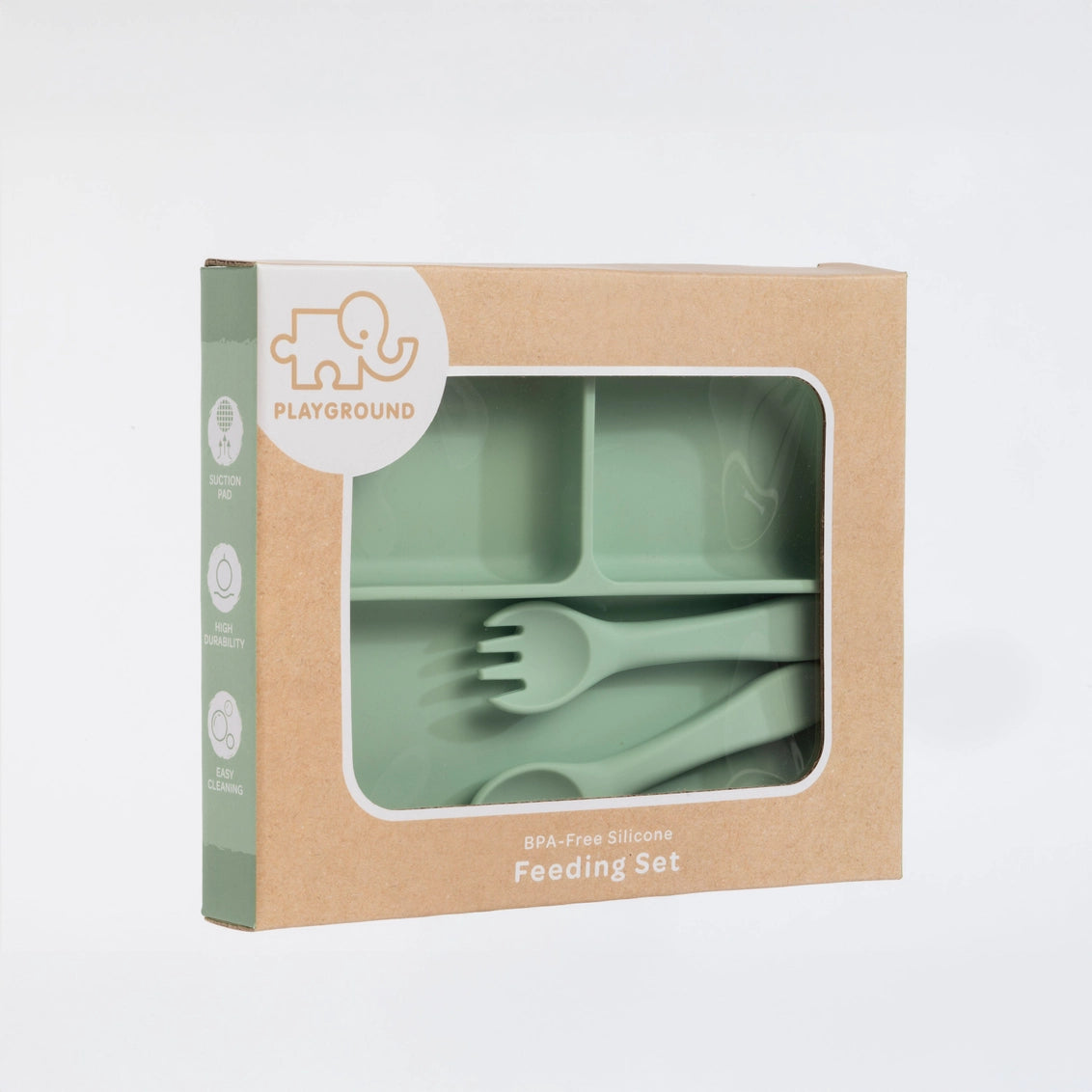 Silicone Feeding Set - LIGHT SAGE