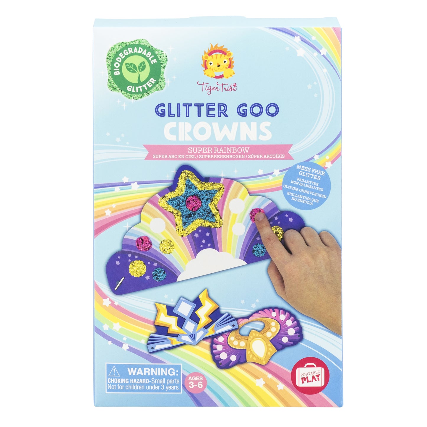 Glitter Glue Crowns SUPER RAINBOW