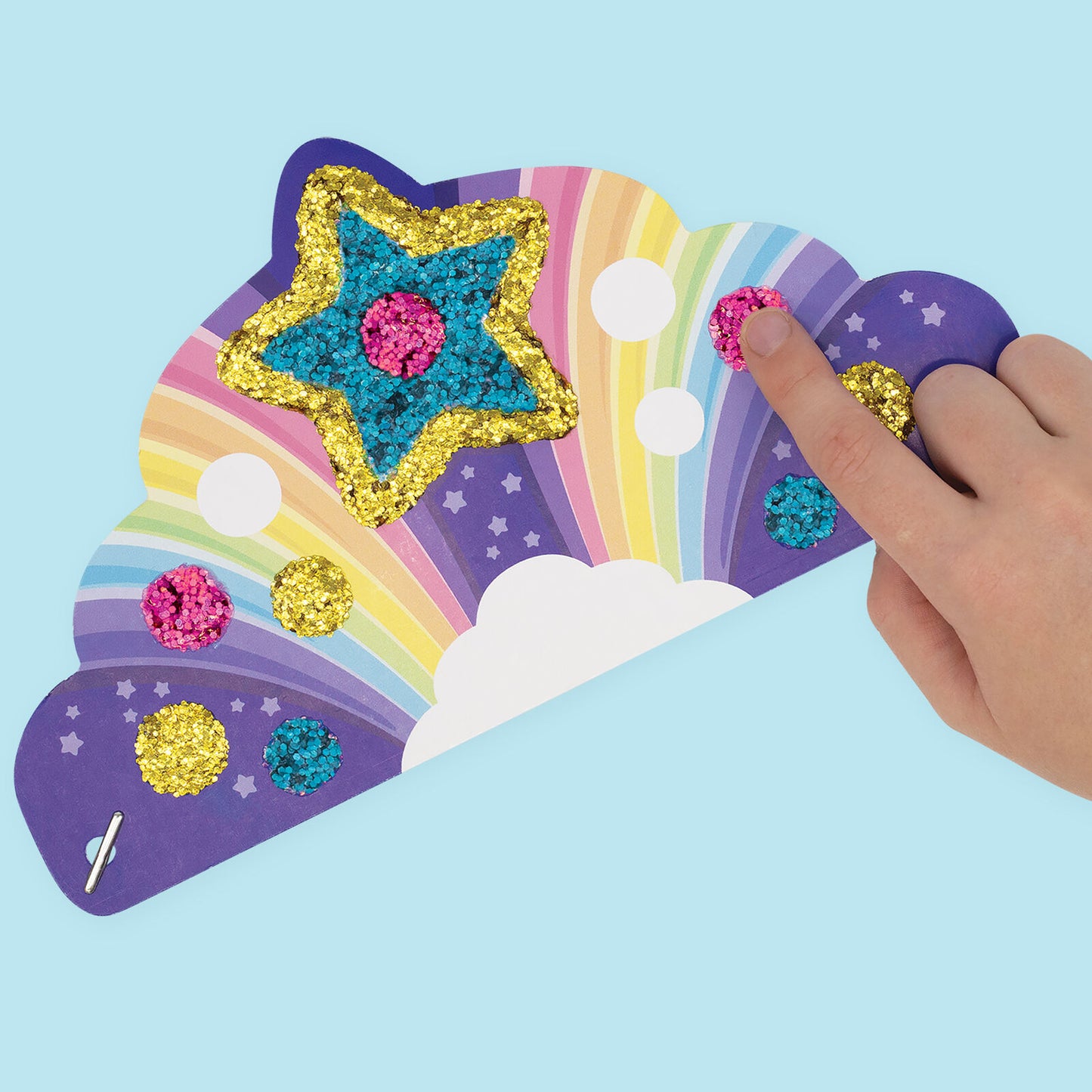 Glitter Glue Crowns SUPER RAINBOW