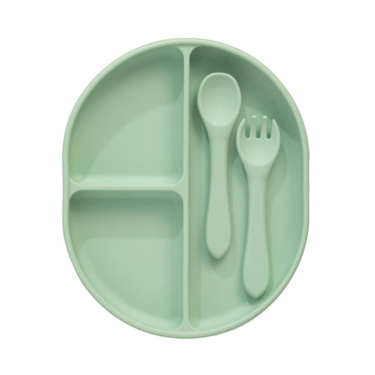 Silicone Feeding Set - LIGHT SAGE