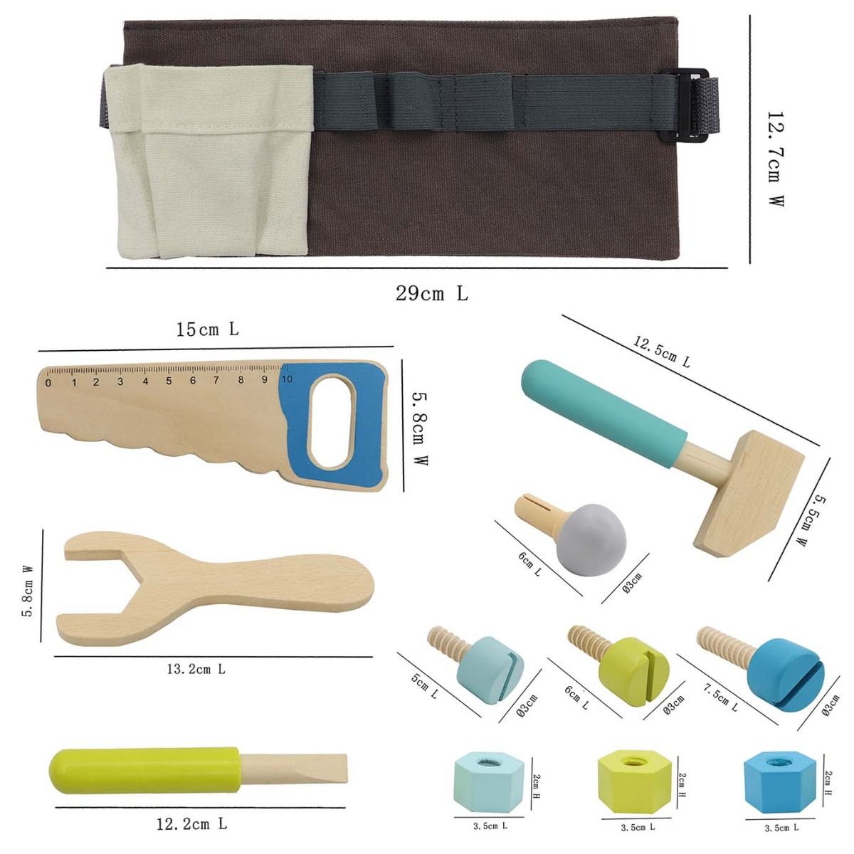 Wooden Tool Belt Playset