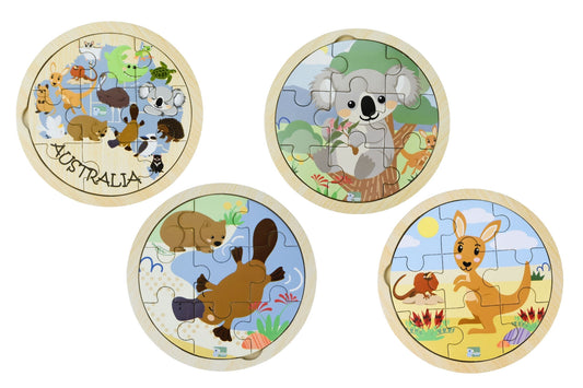 Wooden 9PCS Jigsaw Puzzle AUSTRALIAN ANIMALS